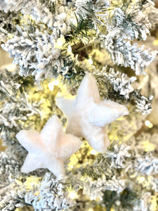 White Fur Star Ornaments