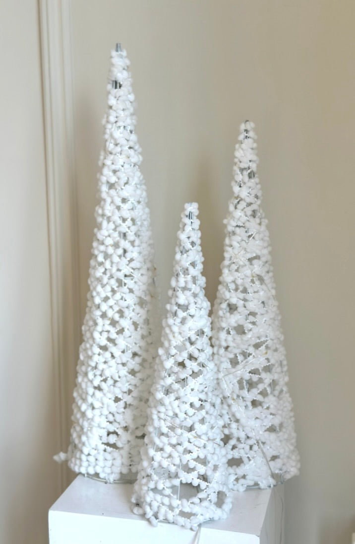 Cotton Light Up Tree Trio