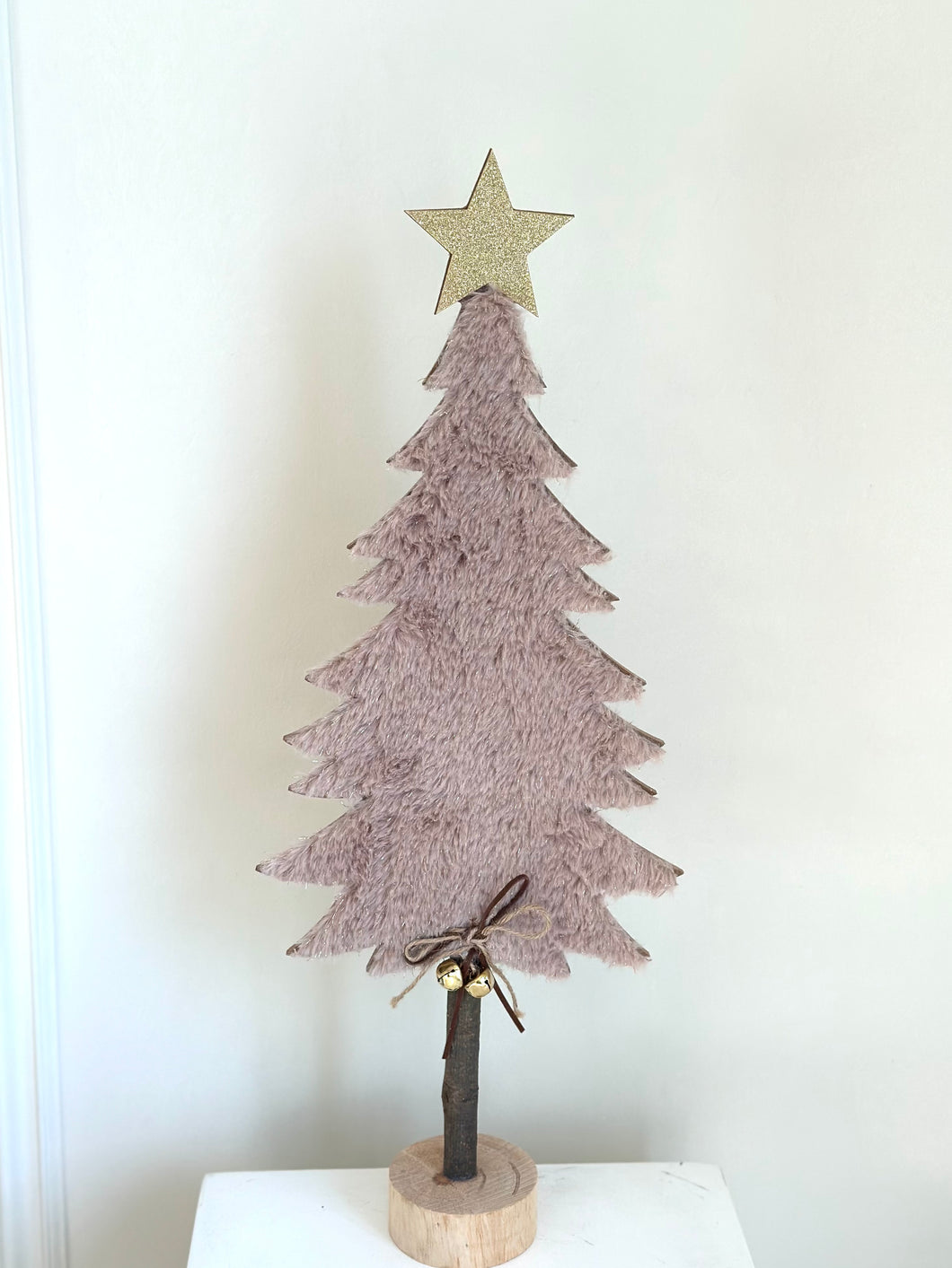 Furry Wooden Christmas Tree